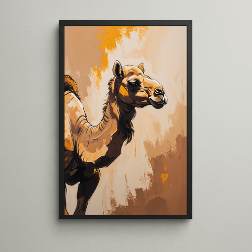 Abstract Camel Wall Art II