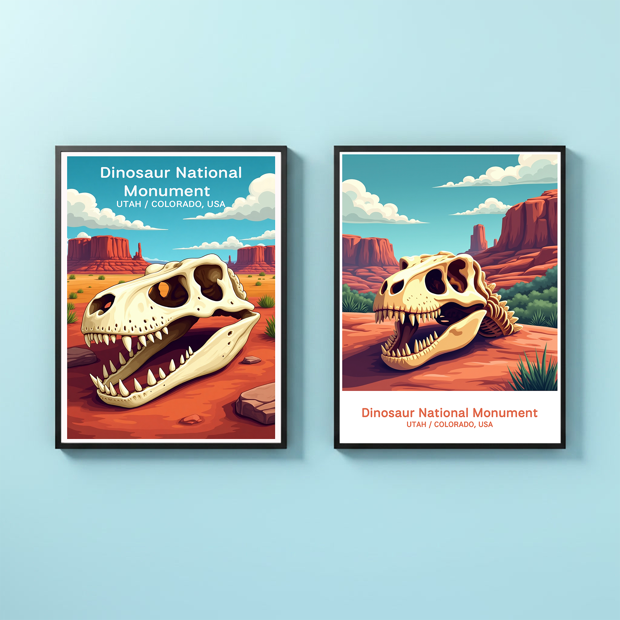 Dinosaur National Monument Digital Print | Utah Colorado Fossil Art