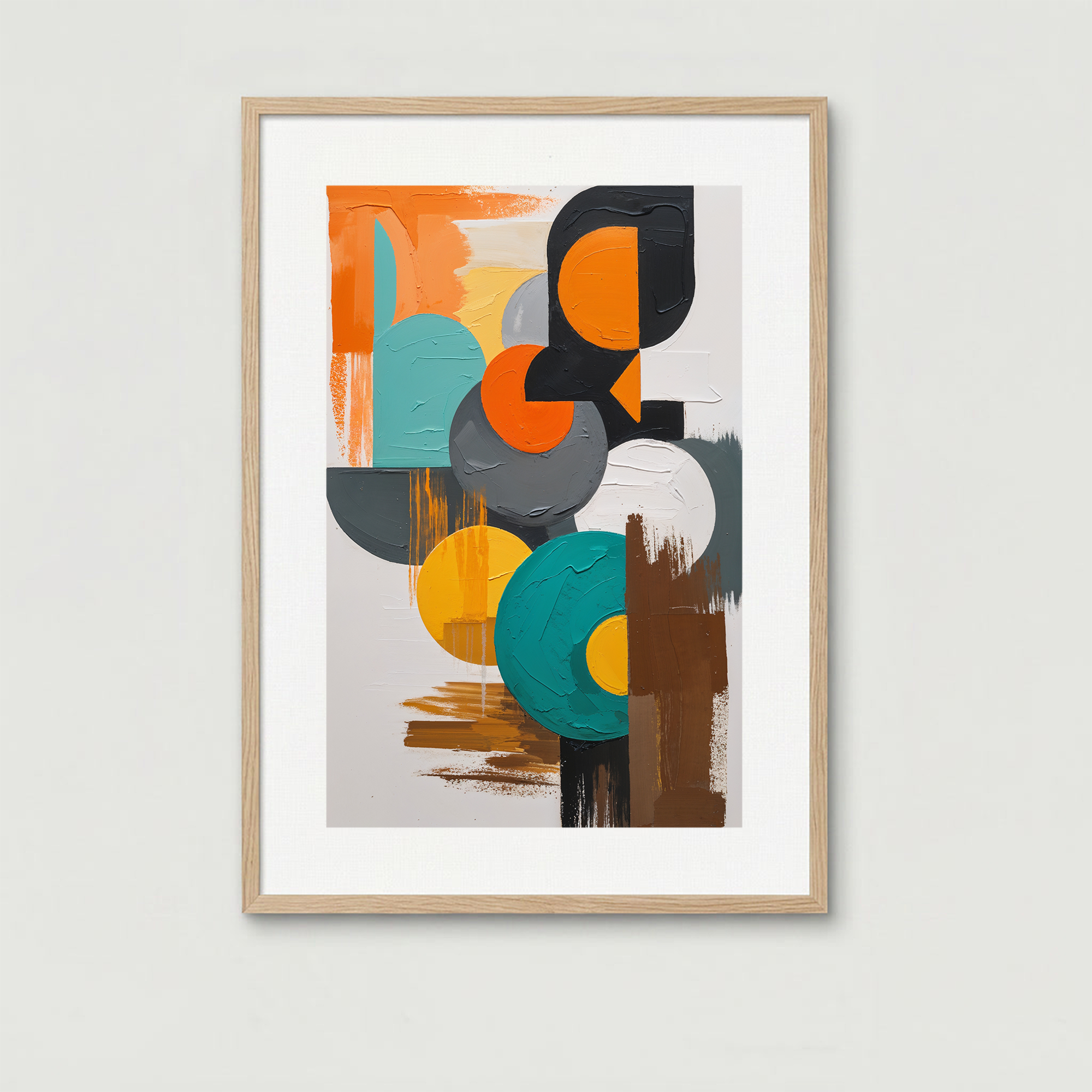 Abstract Rounded Geometry Mid Century Modern Art | Digital Download