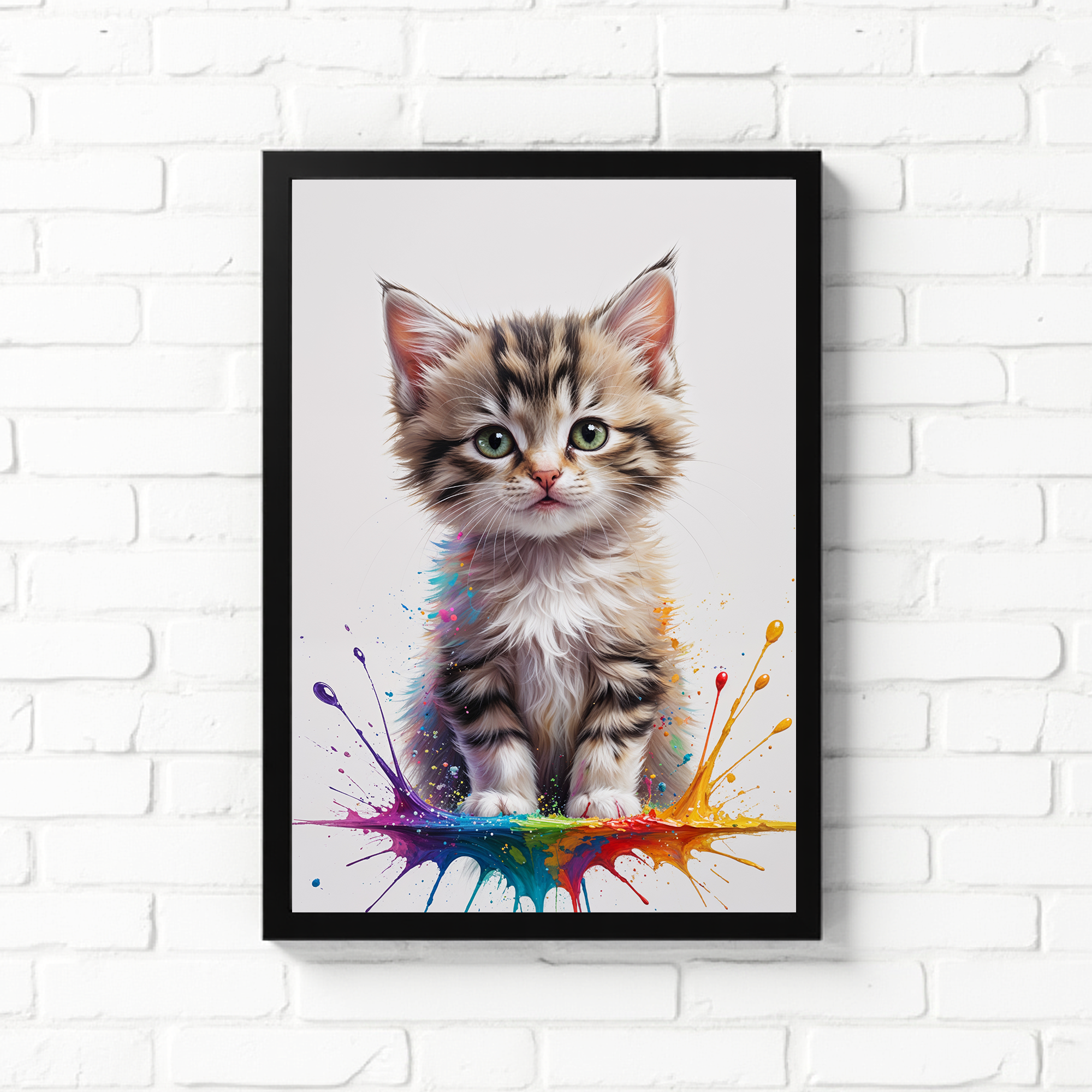 Colorful Kitten II Art | Digital Download Print