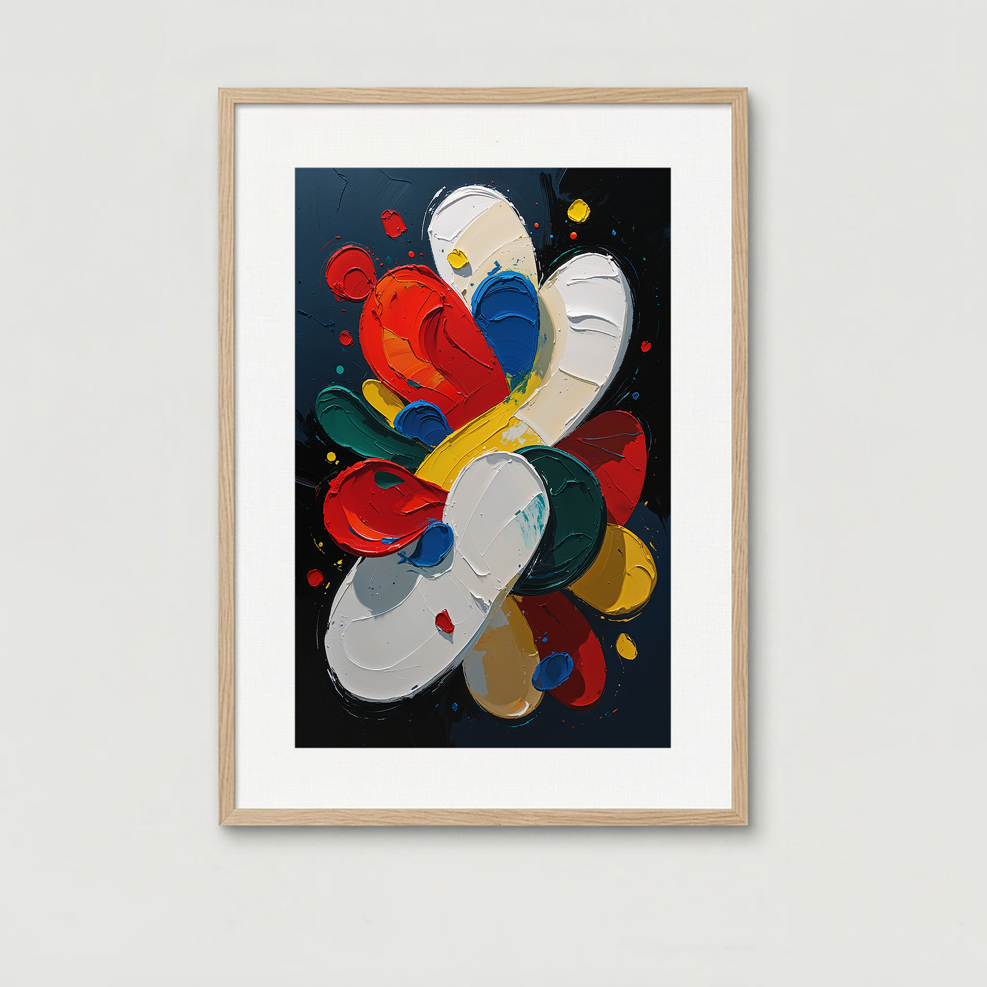Abstract Explosion Colorful Oil Painting Art Print | Digital Download