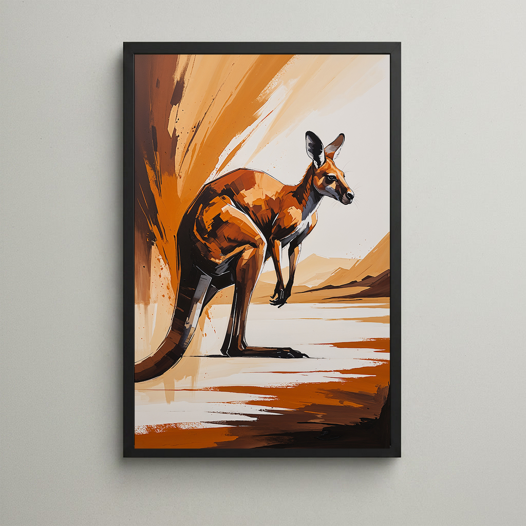 Australian Red Kangaroo Wildlife Wall Art | Digital Download