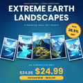 Extreme Earth Landscapes - 5 Premium Wall Art Prints Bundle