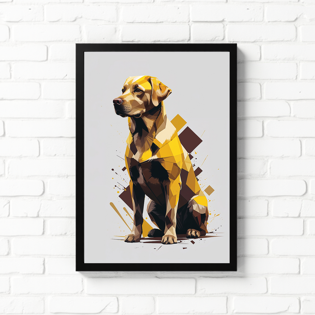 Geometric Labrador Dog Art Print | Digital Download