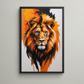 Abstract Lion Face Wall Art | Digital Download