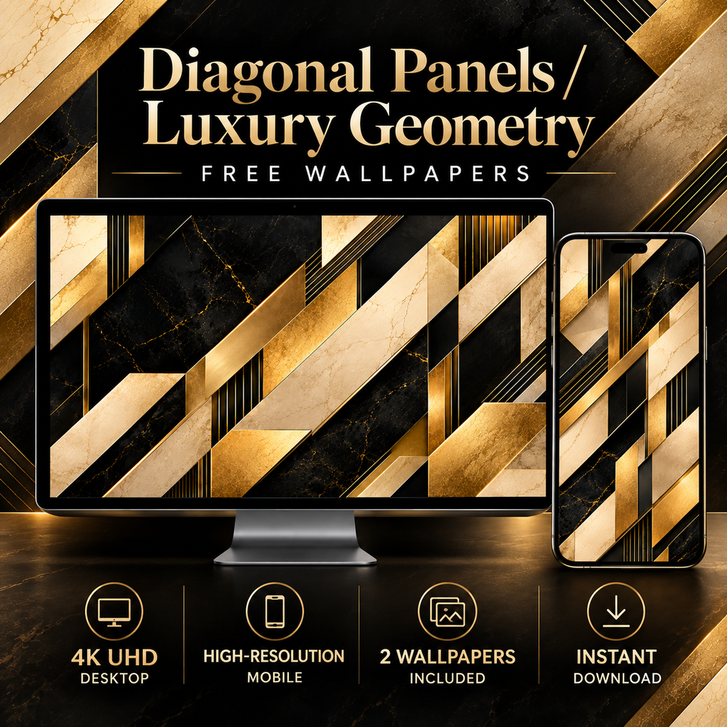 Diagonal Panels - Luxury Geometry | Free Digital Download