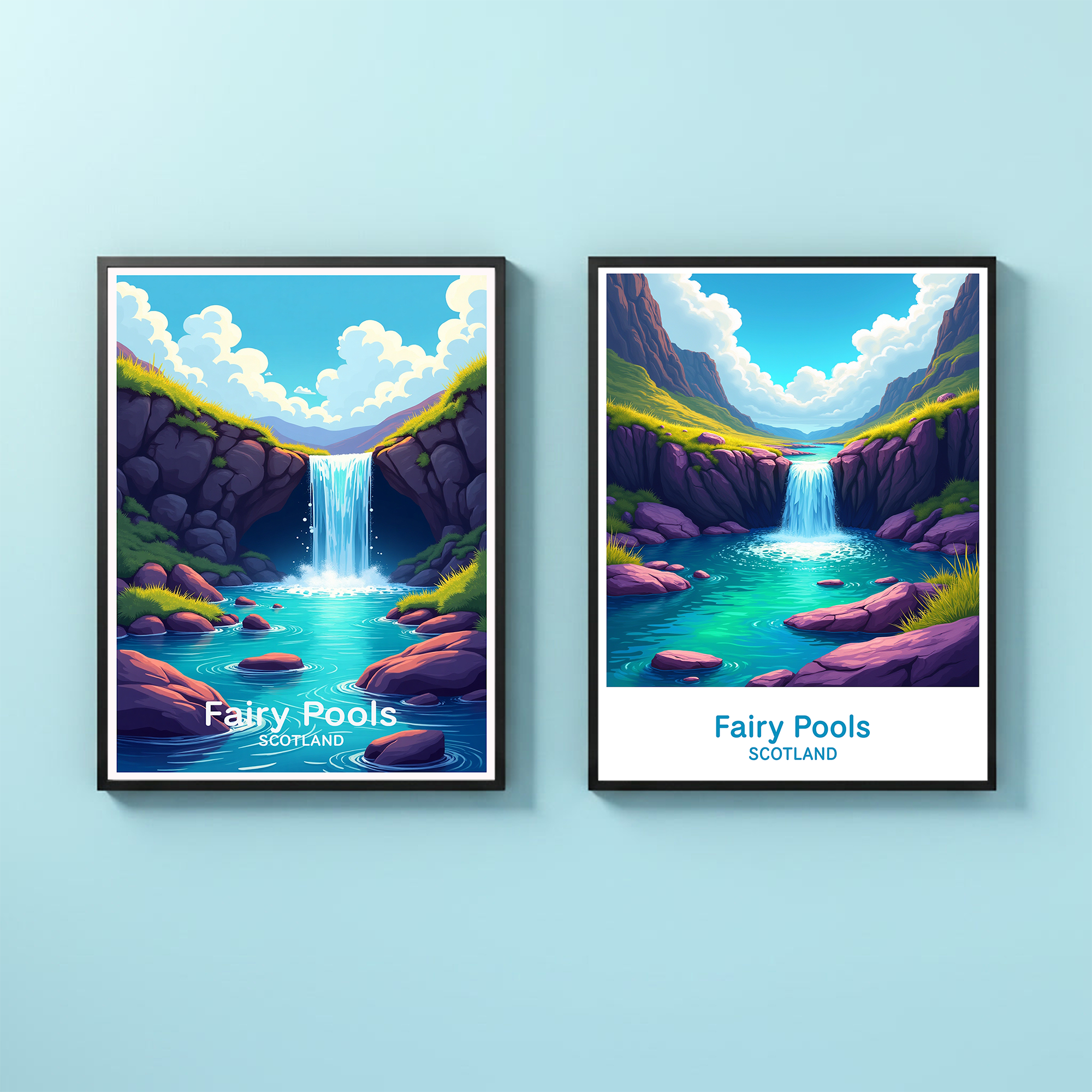 Fairy Pools Scotland Landscape Art Print | Digital Download