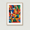 Abstract Geometric Triangle Art Print | Colorful Modern Decor