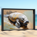 Abstract Manatee Painting Wall Art | Digital Download