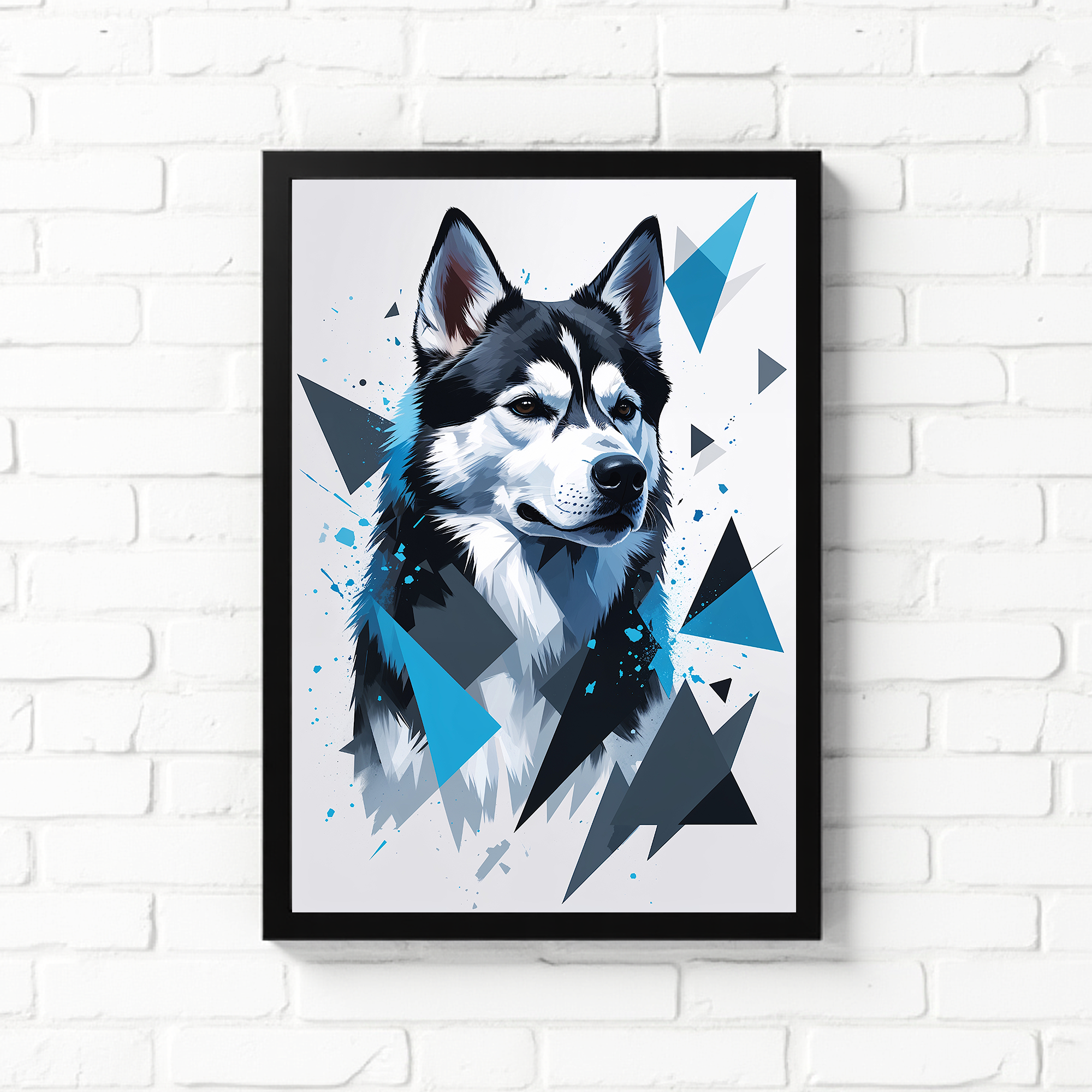 Geometric Husky Art Print - Digital Download