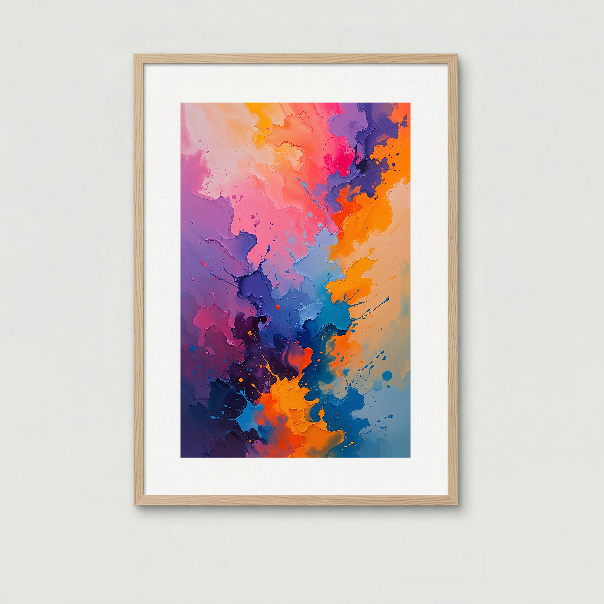 Abstract Paint Splash Colorful Wall Art | Digital Download