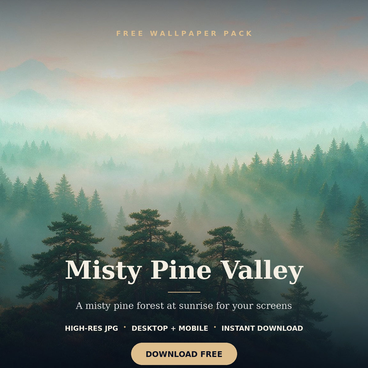 4K Misty Pine Valley | Free Digital Download