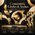 Concentric Circles & Arches – Free 4K Wallpaper | Digital Download