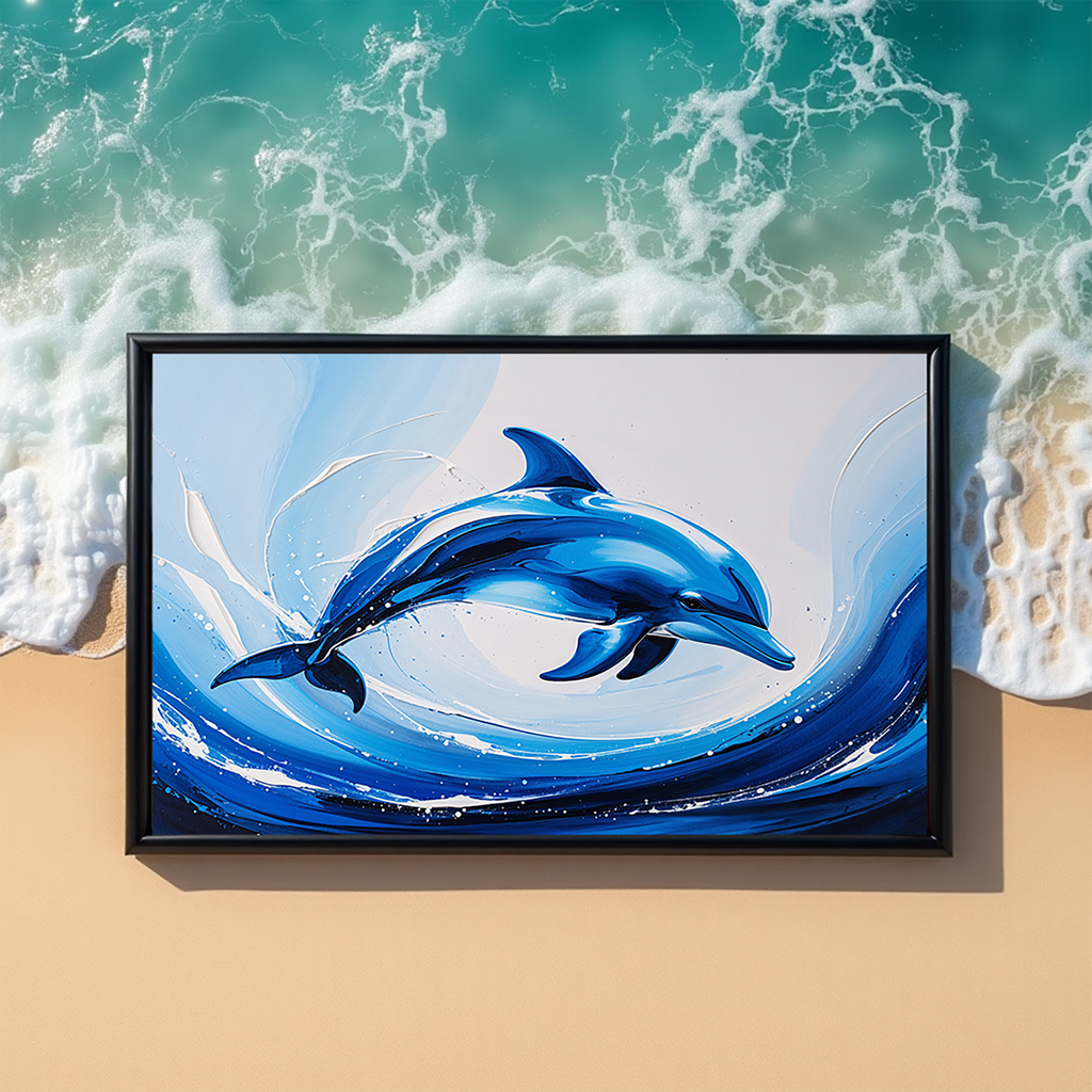 Abstract Dolphin Art Print | Digital Download