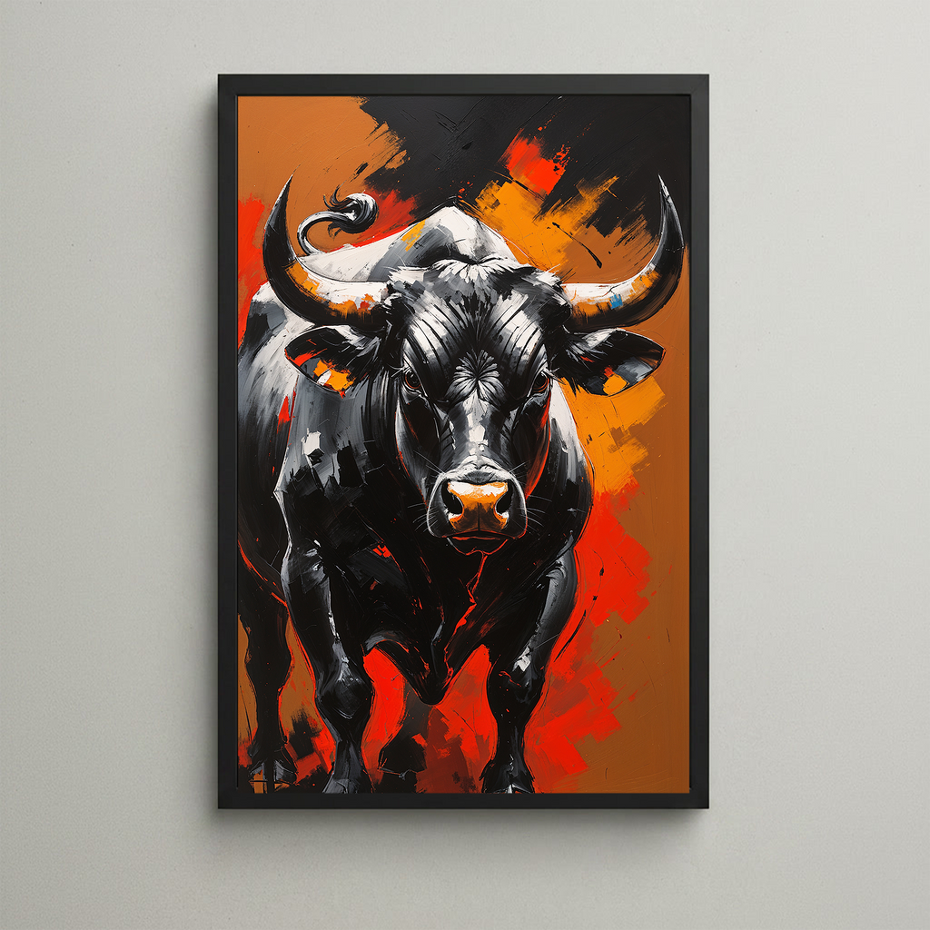 Abstract Bull Wall Art | Digital Download