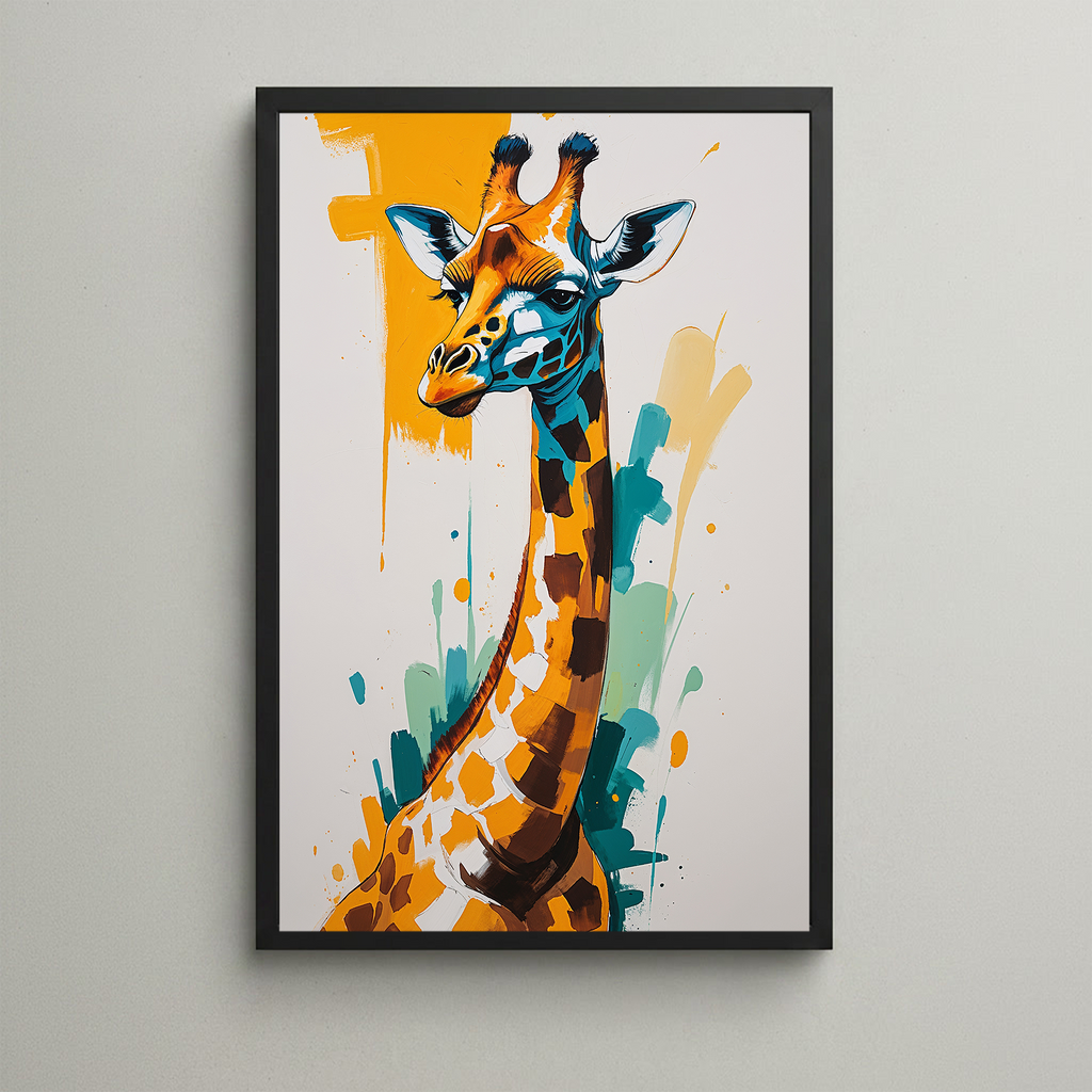 Abstract Giraffe Wall Art II | Digital Download