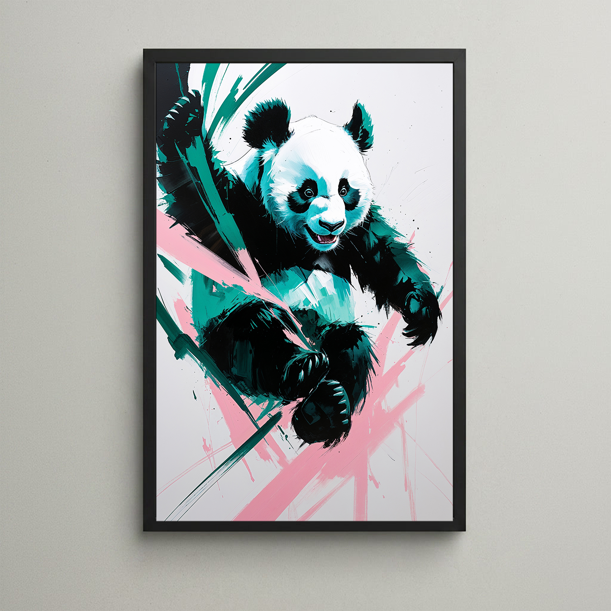Abstract Panda Bear Wall Art Print | Digital Download