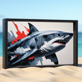 Modern Shark Painting Expressive Wall Art | Digital Download