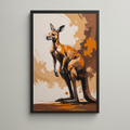Digital Modern Abstract Kangaroo Wall Art | Digital Download