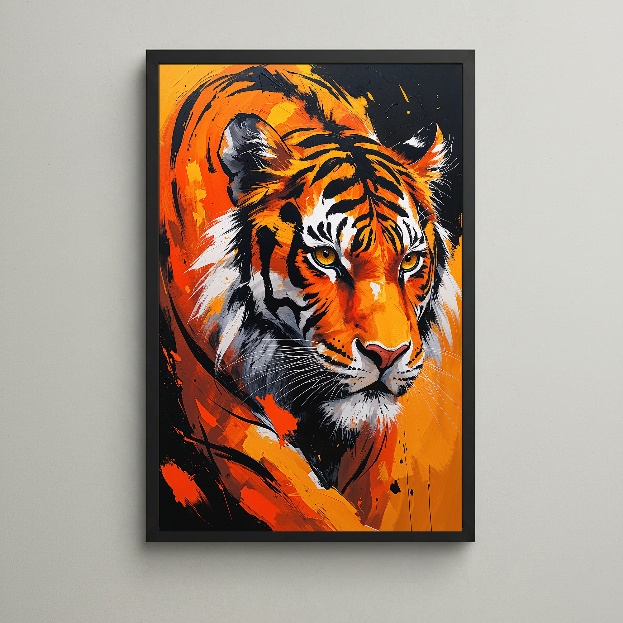 Abstract Tiger Portrait Wall Art Print | Digital Download