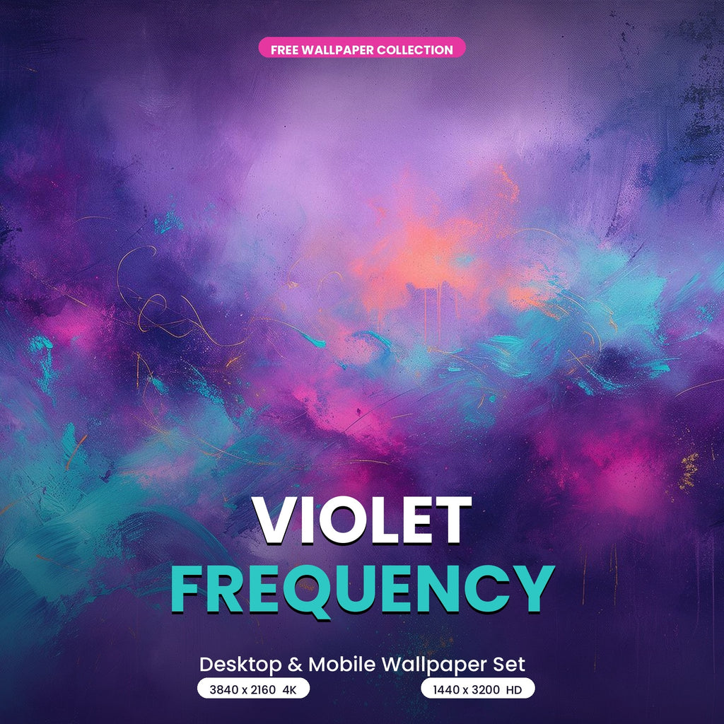 Violet Frequency abstract wallpaper with purple, blue and pink atmospheric textures