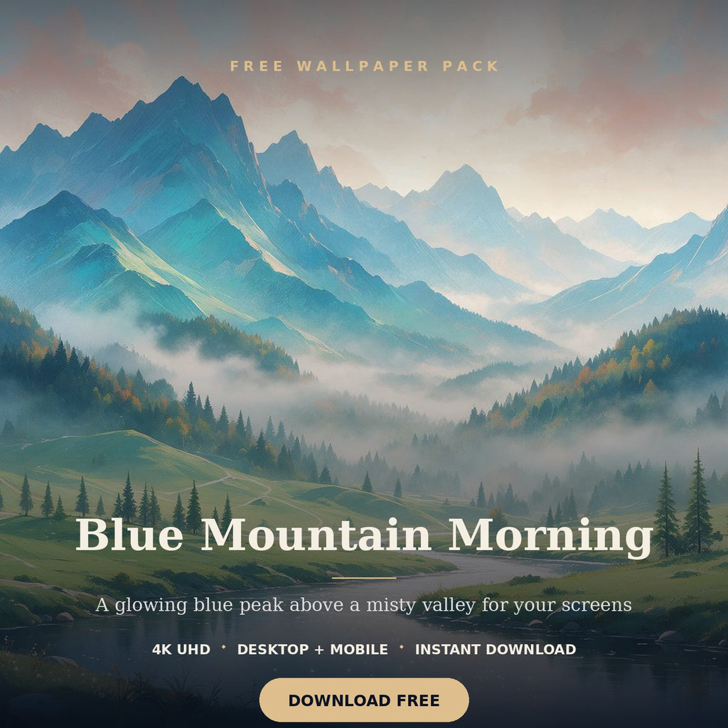 4K Blue Mountain Morning | Free Digital Download