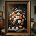 Vintage Peach Blossom Wall Art Print | Impressionist Floral Decor