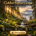 Golden Forest Escape – Free 4K & 8K TV Wallpaper