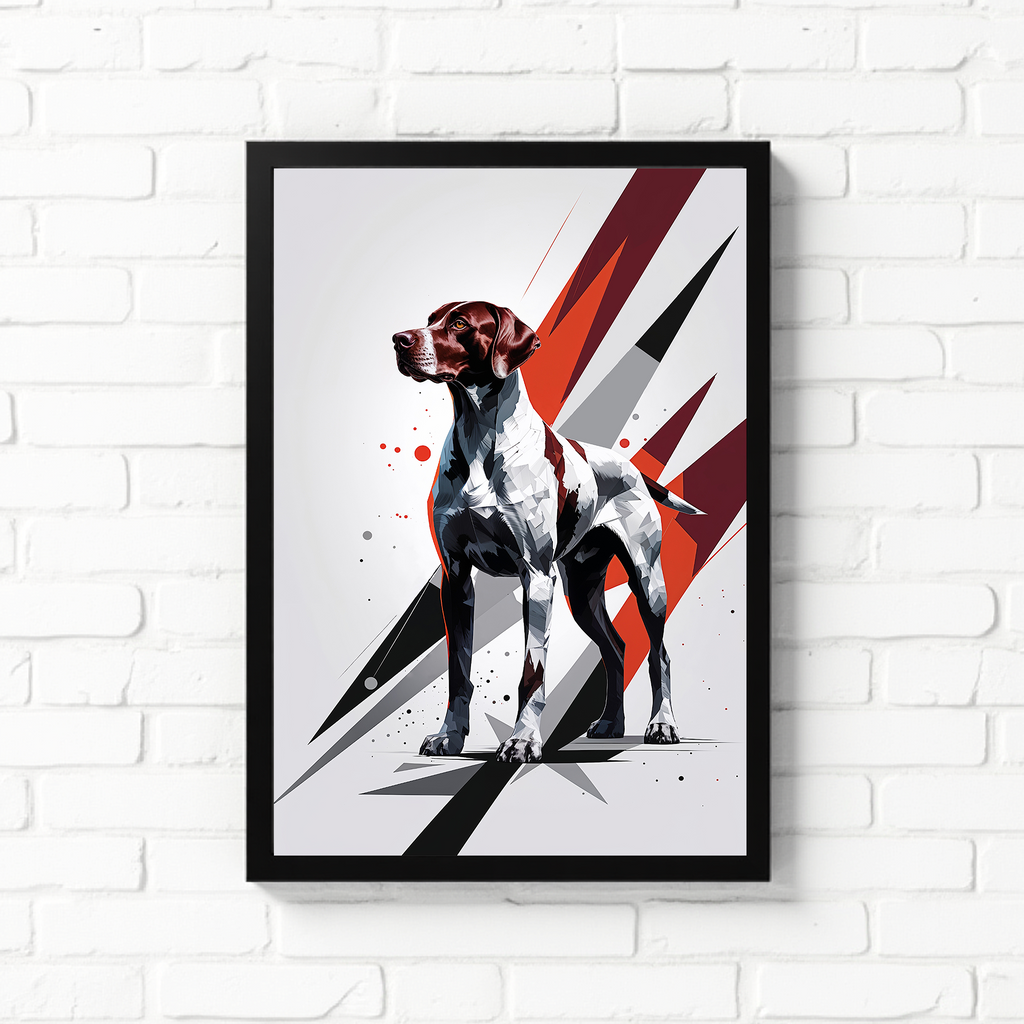 Geometric Pointer Dog Art Print | Digital Download