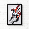 Geometric Pointer Dog Art Print | Digital Download