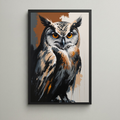 Abstract Owl Portrait Wall Art Print | Digital Download