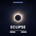 Eclipse free wallpaper set featuring a dark solar eclipse surrounded by a glowing corona