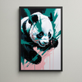 Abstract Giant Panda Portrait Wall Art | Digital Download
