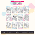 Miro's World coloring pages printable PDF bundle preview