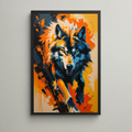 Abstract Wolf Portrait Wall Art Print | Digital Download