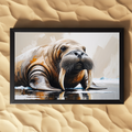 Abstract Walrus Arctic Wildlife Painting Art | Digital Download