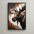Abstract Moose Portrait Wall Art Print | Digital Download