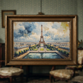 Eiffel Tower Paris Watercolor Wall Art | Digital Download