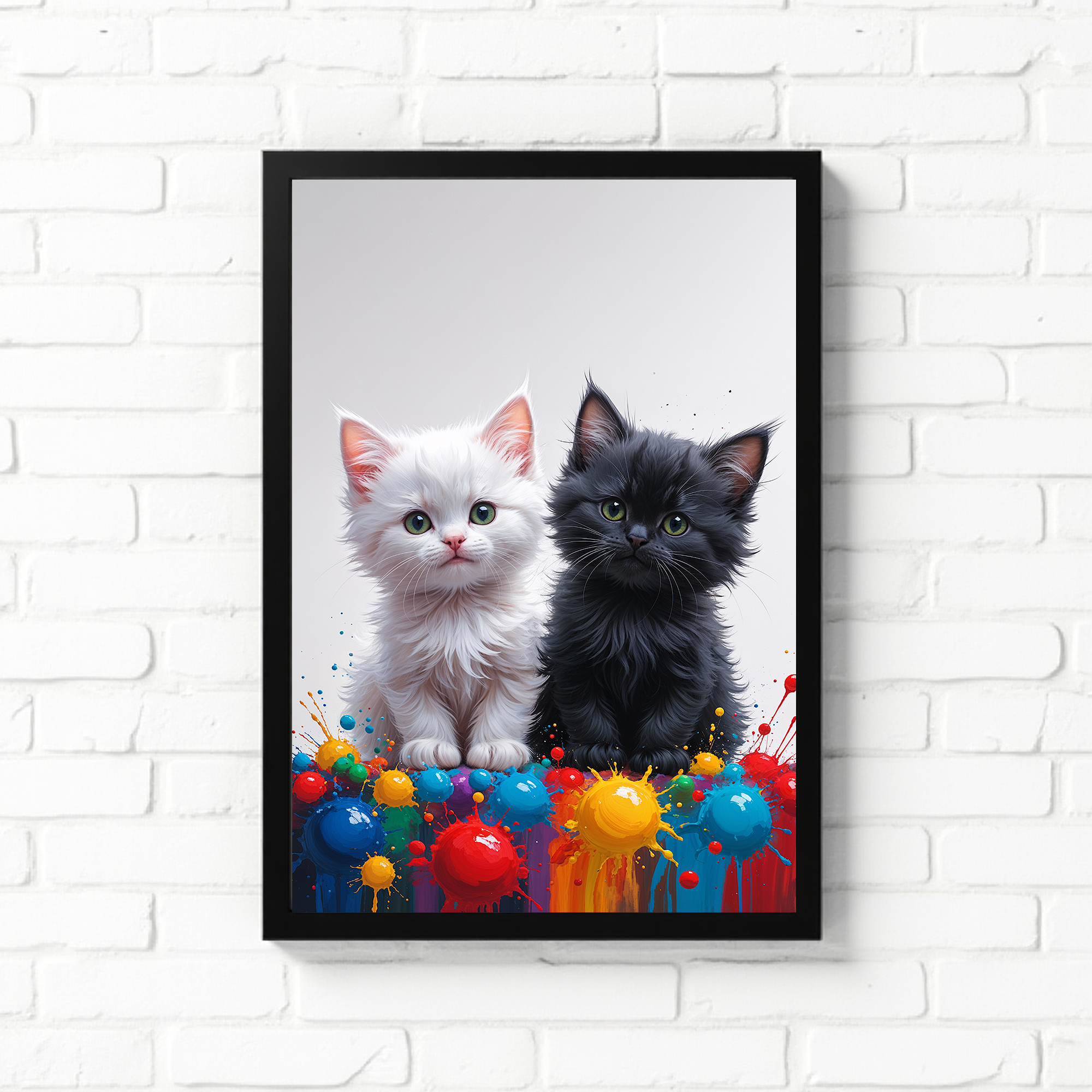 Colorful Kitten Duo Art | Digital Download Print