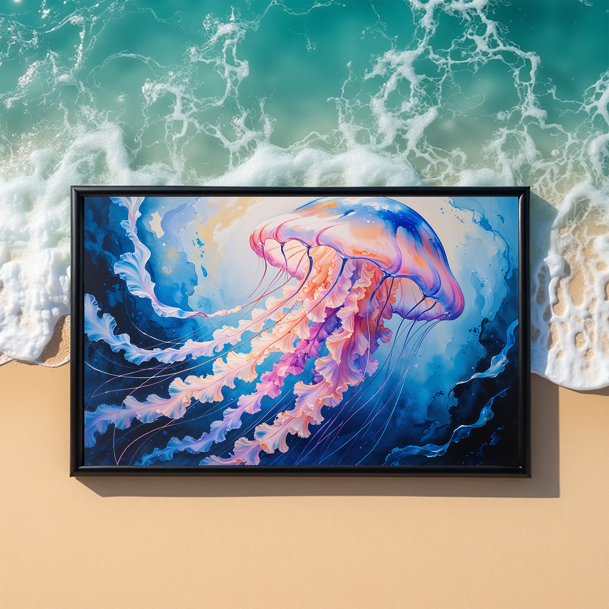 Abstract Jellyfish Art Print | Digital Download