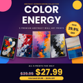 Color Energy - 5 Premium Abstract Wall Art Prints Bundle