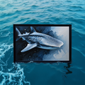 Abstract Whale Shark Blue Painting Wall Art | Digital Download