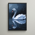Abstract White Swan Lake Wall Art | Digital Download