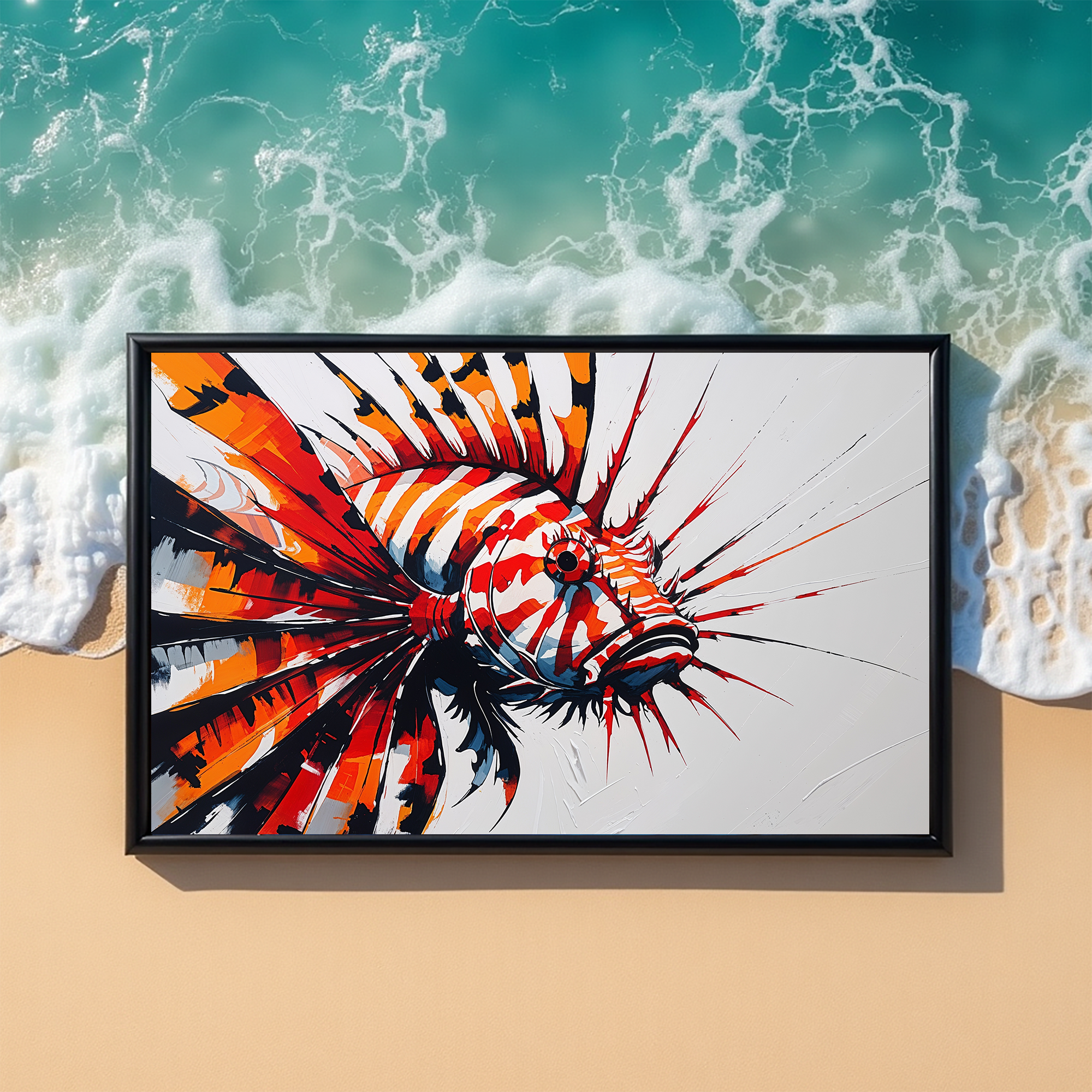 Abstract Lionfish Art Print | Digital Download