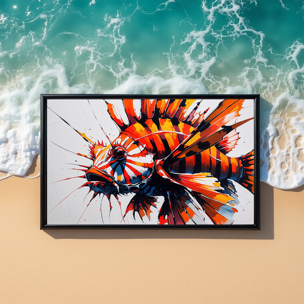 Abstract Lionfish II Art Print | Digital Download