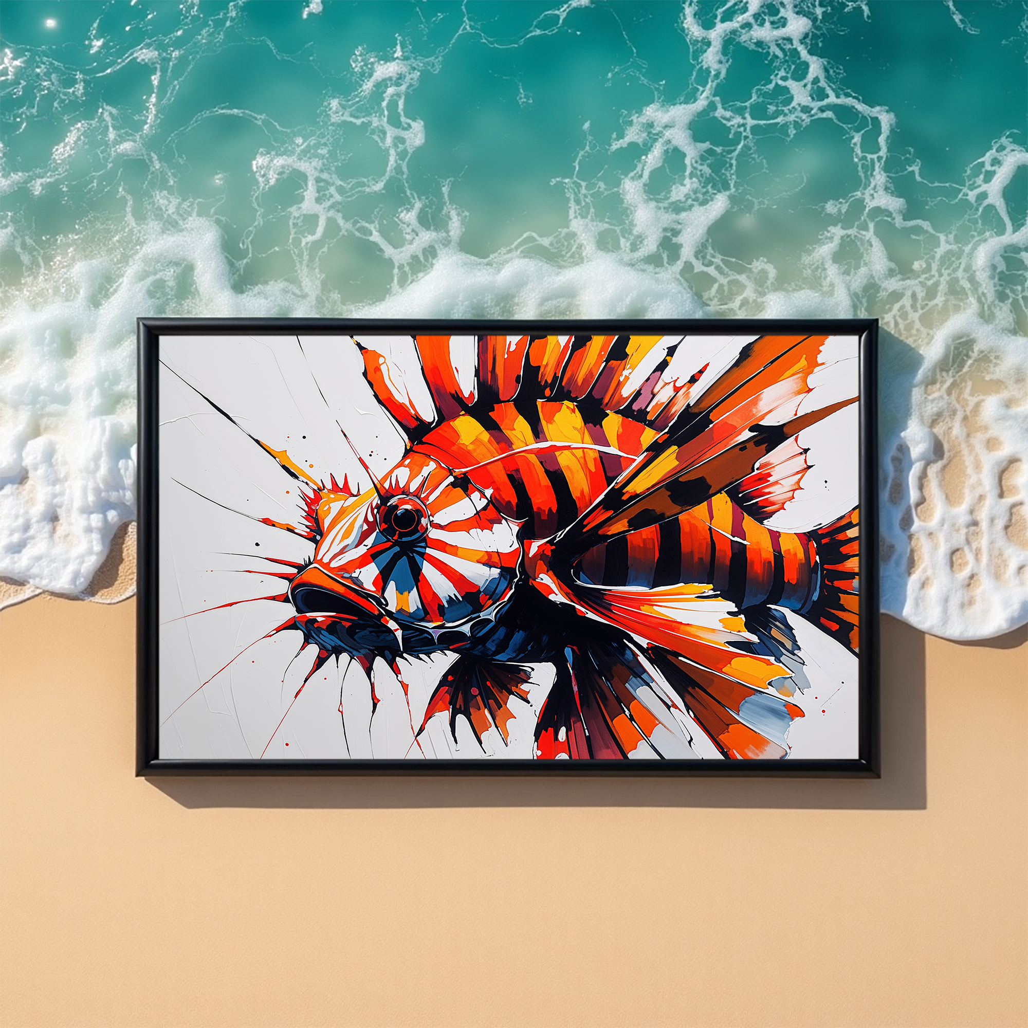 Abstract Lionfish II Art Print | Digital Download