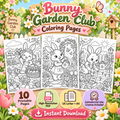 Bunny Garden Club Coloring Pages