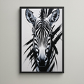 Abstract Zebra Portrait Wall Art Print | Digital Download