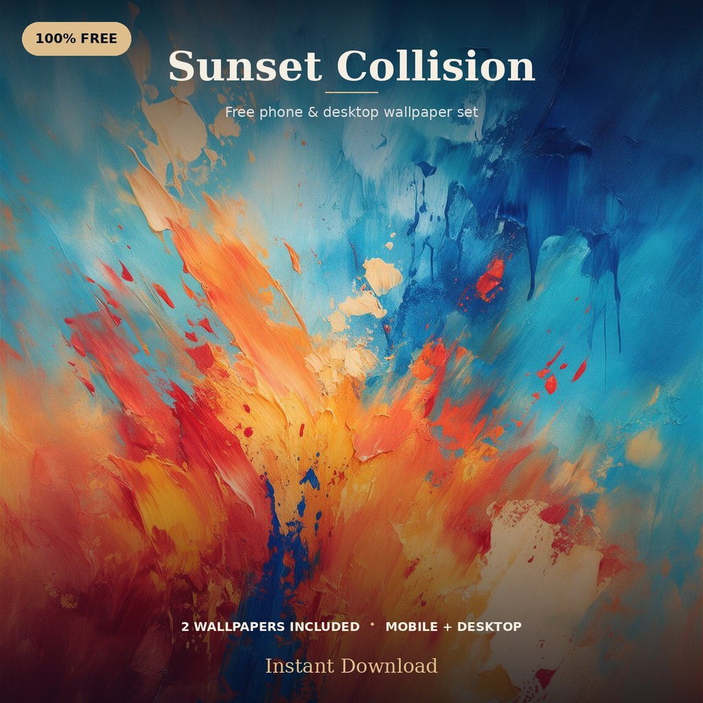 Sunset Collision desktop and mobile wallpaper files preview