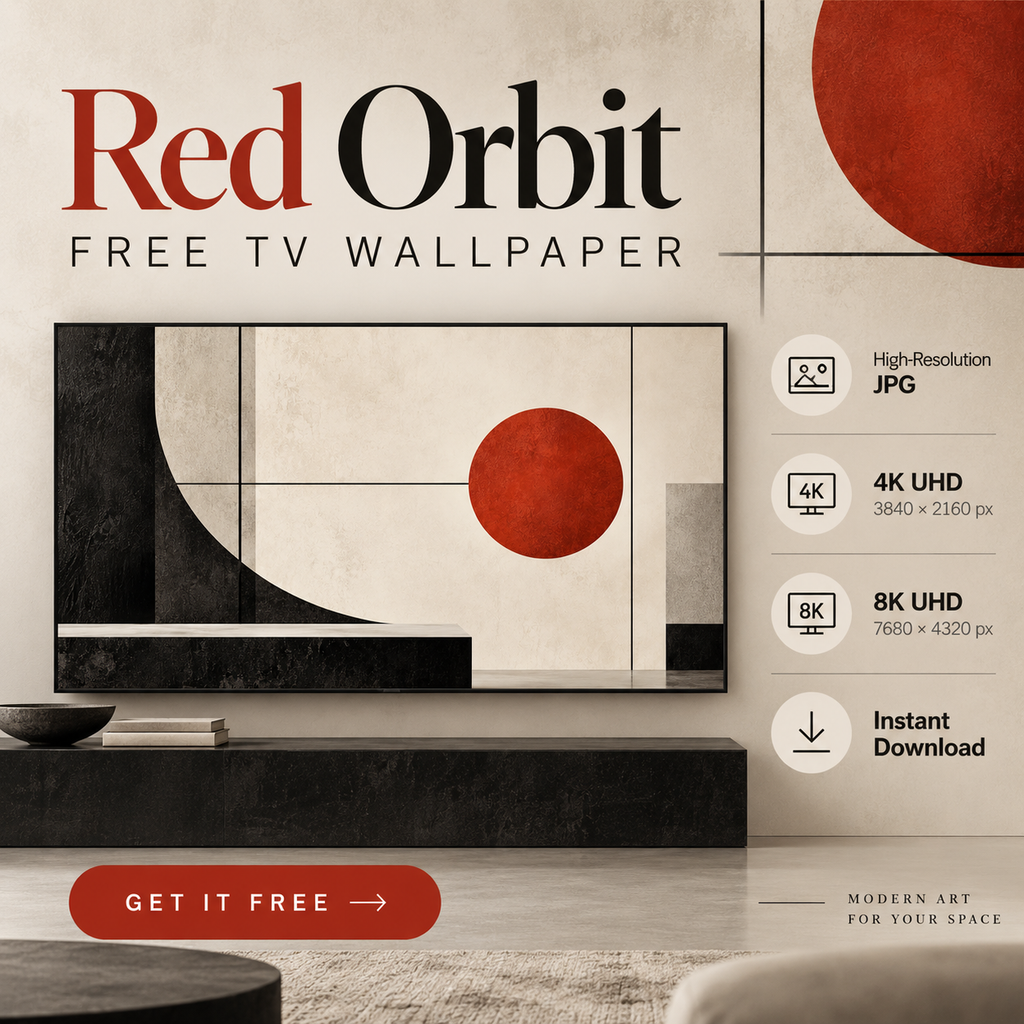 Red Orbit – Free 4K & 8K TV Wallpaper